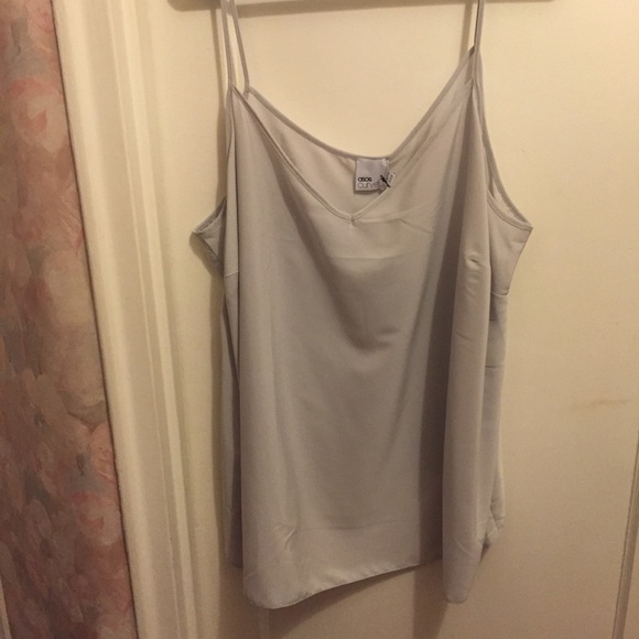 NWT ASOS Curve Woven Swing Camisole Gray 24 - Picture 3 of 4